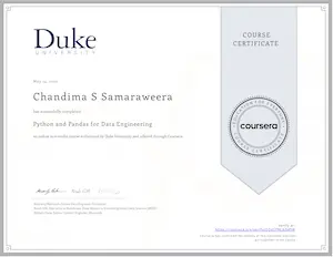Python and Pandas Certificate