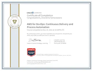AWS DevOps CD Certificate