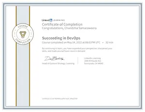 Succeeding in DevOps Certificate
