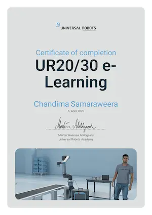 Certificate for Robotics