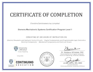 Siemens Mechatronic Systems Certification